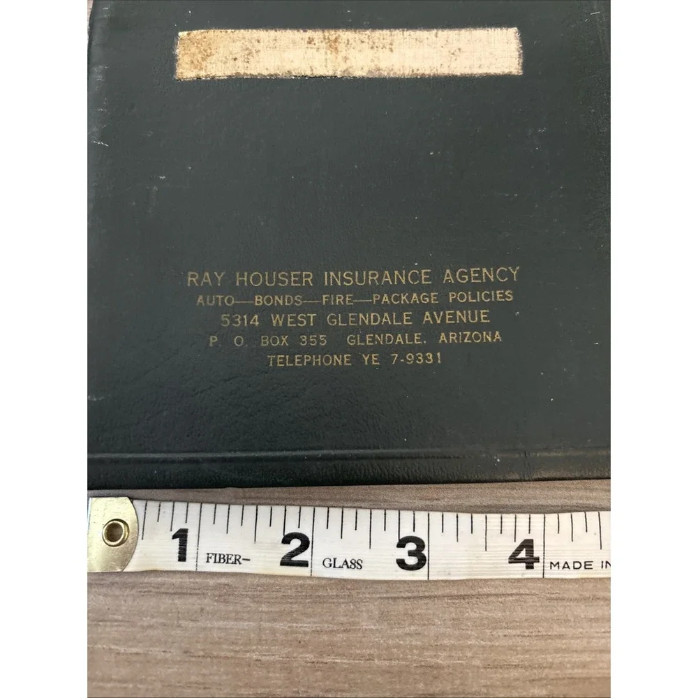 Vintage Ray Houser Insurance Agency Day book 1962 Rare Never Used‎ -new